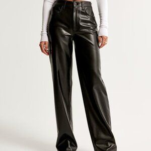 Abercrombie Leather High Rise Loose Pant | NWOT